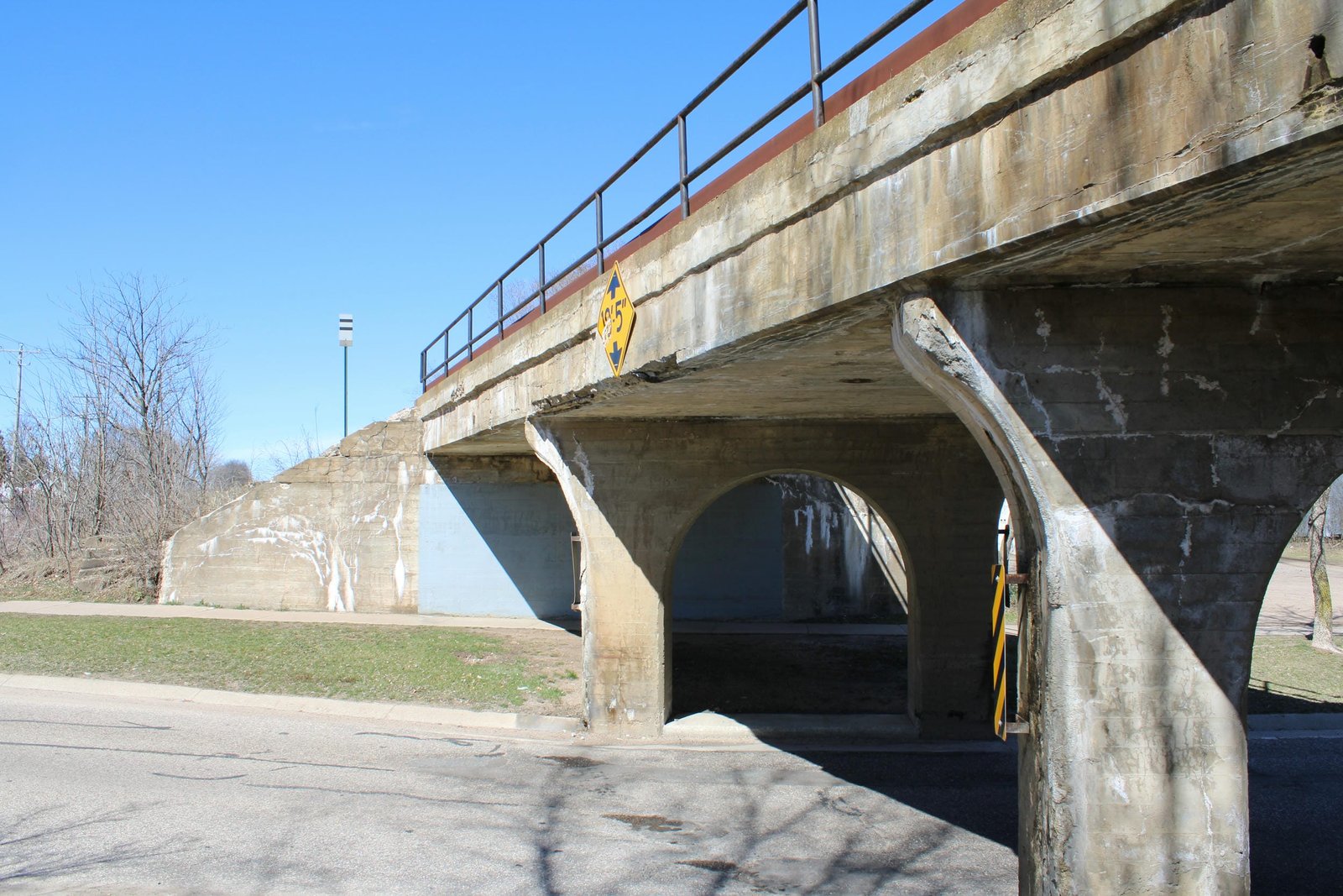 Looking north
